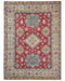 8x10 Red Kuba Afghan Hand Knotted Wool Area Rug